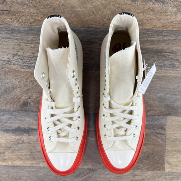 Converse Chuck Taylor All Star 70 High Comme Des Garcons Sz 9 Mens Pristine Red - Picture 9 of 10